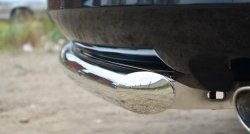 13 549 р. Одинарная защита заднего бампера из трубы диаметром 63 мм SLITKOFF  Toyota Venza  GV10 (2012-2016) рестайлинг  с доставкой в г. Кемерово. Увеличить фотографию 3