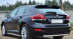 13 549 р. Одинарная защита заднего бампера из трубы диаметром 63 мм SLITKOFF  Toyota Venza  GV10 (2012-2016) рестайлинг  с доставкой в г. Кемерово. Увеличить фотографию 4