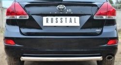 Одинарная защита заднего бампера из трубы диаметром 63 мм SLITKOFF Toyota Venza  GV10 (2012-2016) рестайлинг