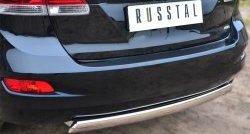 11 599 р. Защита заднего бампера (Ø75x42 мм, нержавейка) Russtal Toyota Venza GV10 рестайлинг (2012-2016)  с доставкой в г. Кемерово. Увеличить фотографию 2