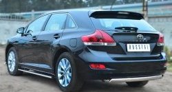 11 599 р. Защита заднего бампера (Ø75x42 мм, нержавейка) Russtal Toyota Venza GV10 рестайлинг (2012-2016)  с доставкой в г. Кемерово. Увеличить фотографию 3