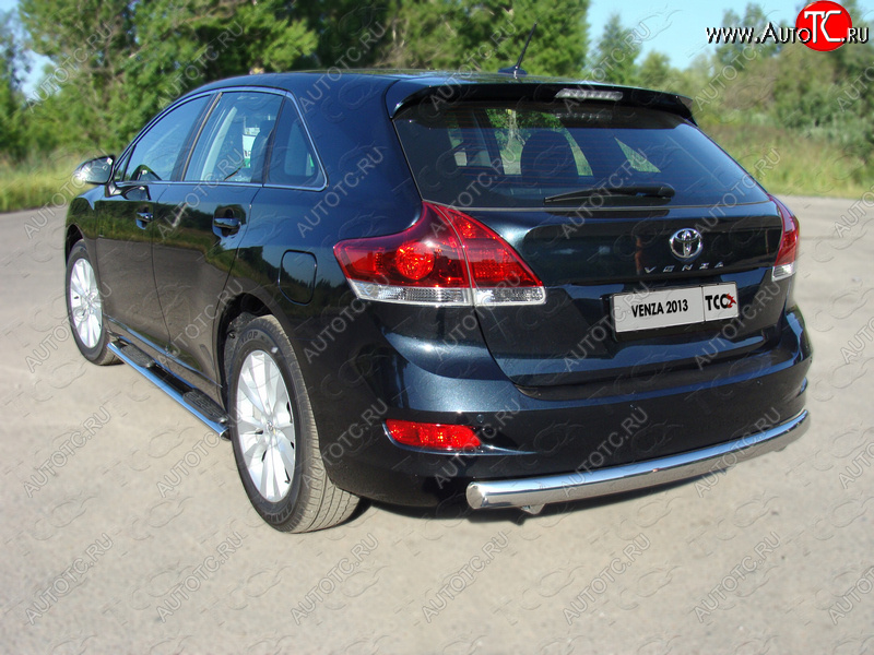 21 999 р. Защита заднего бампера (овальная) ТСС (нержавейка d75х42 мм)  Toyota Venza  GV10 (2012-2016) рестайлинг  с доставкой в г. Кемерово