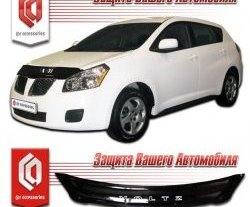 2 159 р. Дефлектор капота CA-Plastic  Toyota Voltz (2008-2010) (серия Classic черный, Без надписи)  с доставкой в г. Кемерово. Увеличить фотографию 2