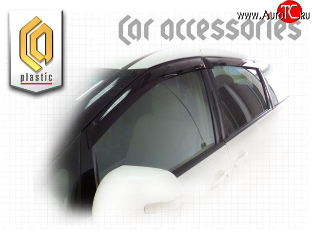 1 999 р. Комплект дефлекторов окон CA-Plastic Toyota Wish XE10 рестайлинг (2005-2009) (Classic полупрозрачный)  с доставкой в г. Кемерово