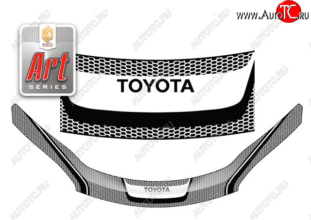 2 559 р. Дефлектор капота CA-Plastic  Toyota Wish  XE20 (2009-2017) дорестайлинг, рестайлинг (Серия Art серебро)  с доставкой в г. Кемерово