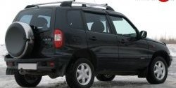 5 299 р. Рейлинги АПС L  Chevrolet Niva  2123 (2002-2008), Лада 2123 (Нива Шевроле) (2002-2008) (Башмак черный, рейлинг серый)  с доставкой в г. Кемерово. Увеличить фотографию 4