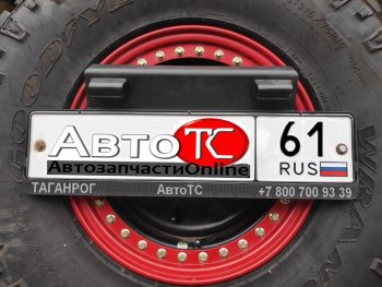 44 939 р. Калитка на штатный задний бампер РИФ Уаз 315195 Хантер (2003-2025) (с подсветкой номера)  с доставкой в г. Кемерово. Увеличить фотографию 5