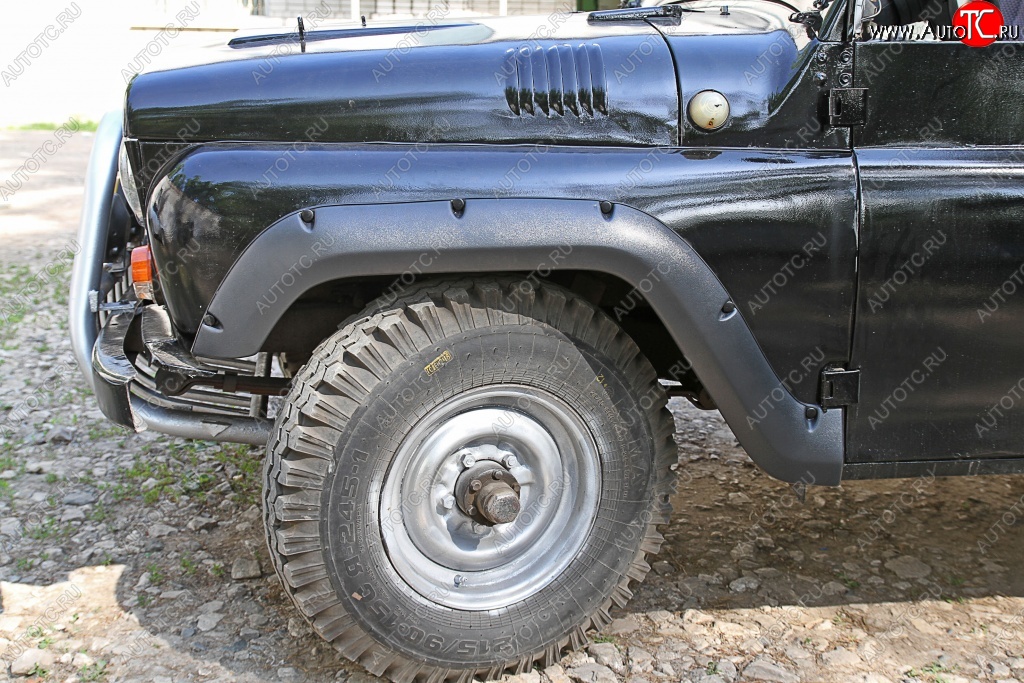 8 499 р. Накладки на колёсные арки RA (50 мм, комплект) Уаз 469 (1972-2011) (Поверхность шагрень)  с доставкой в г. Кемерово