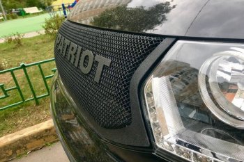 8 499 р. Решетка радиатора CrTuning - Чёрный БРУТ  Уаз Патриот ( 23632,  3163 5-дв.,  3163 5 дв.) (2014-2025) 1 рестайлинг пикап, 1-ый рестайлинг, 2-ой рестайлинг пикап, 2-ой рестайлинг (Без надписи PATRIOT)  с доставкой в г. Кемерово. Увеличить фотографию 4