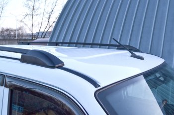 8 489 р. Рейлинги Petroil Tuning  Уаз Патриот ( 3163 5-дв.,  3163 5 дв.) (2014-2025) 1-ый рестайлинг, 2-ой рестайлинг (Цвет: черный муар)  с доставкой в г. Кемерово. Увеличить фотографию 2