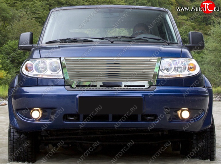 10 099 р. Решетка радиатора CrTuning Ламель Уаз Патриот 23632 дорестайлинг пикап (2008-2014) (Без эмблемы)  с доставкой в г. Кемерово