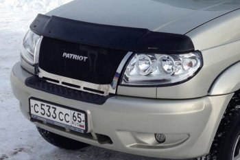 12 499 р. Решетка радиатора CrTuning Уаз Патриот 23632 дорестайлинг пикап (2008-2014) (Сетка черная, С надписью PATRIOT)  с доставкой в г. Кемерово. Увеличить фотографию 7