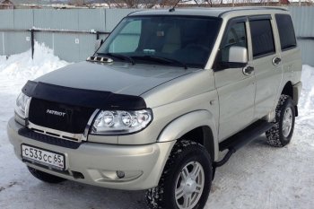 12 499 р. Решетка радиатора CrTuning Уаз Патриот 23632 дорестайлинг пикап (2008-2014) (Сетка черная, С надписью PATRIOT)  с доставкой в г. Кемерово. Увеличить фотографию 3