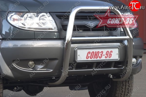 10 529 р. Защита переднего бампера Souz-96 (d60)  Уаз Патриот  3163 5 дв. (2005-2013) дорестайлинг  с доставкой в г. Кемерово