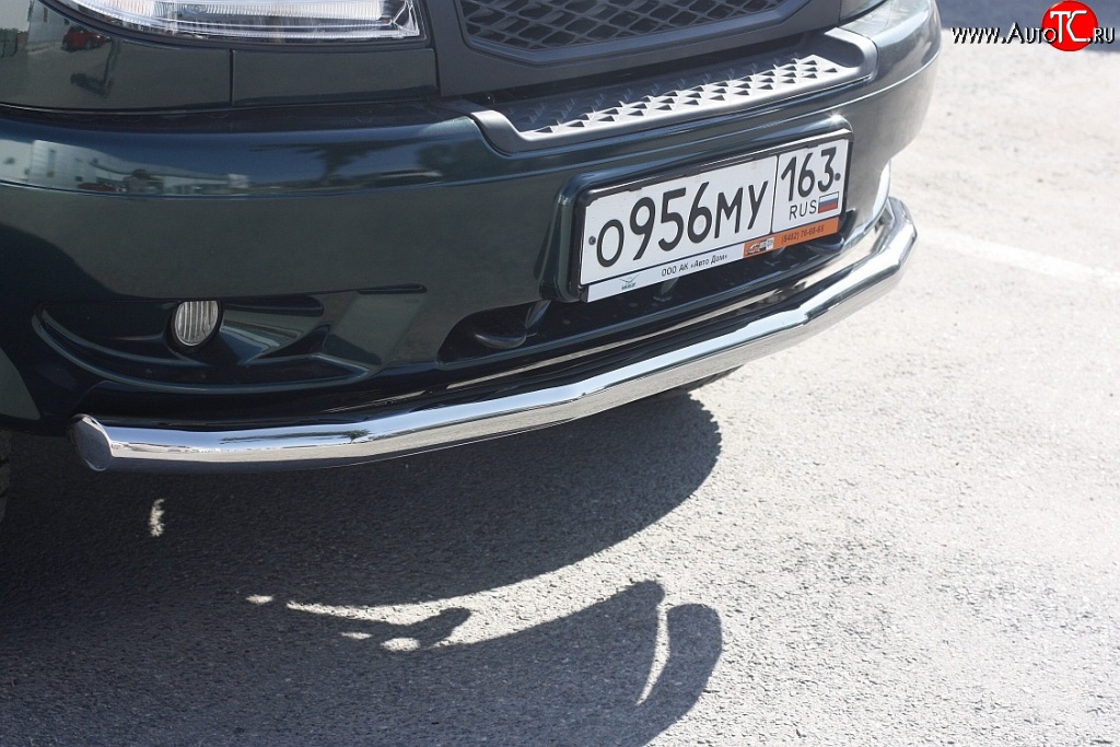 5 249 р. Одинарная защита переднего бампера диаметром 63 мм Petroil Tuning  Уаз Патриот  3163 5 дв. (2005-2013) дорестайлинг  с доставкой в г. Кемерово
