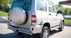 70 999 р. Защита порогов из круглой трубы диаметром 63 мм Russtal Уаз Патриот 3163 5 дв. дорестайлинг (2005-2013) (Защита порогов с со скосами на торцах (вариант 1))  с доставкой в г. Кемерово. Увеличить фотографию 3