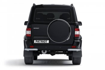 Защита заднего бампера Petroil Tuning (уголки, d63) Уаз Патриот  23632 (2014-2016) 1 рестайлинг пикап