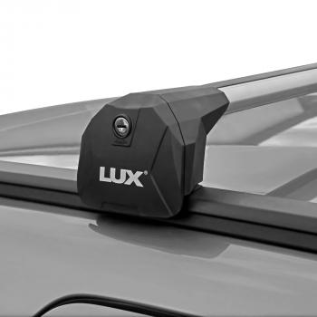 14 299 р. Багажник на интегрированные рейлинги LUX SCOUT   (черные поперечины)  с доставкой в г. Кемерово. Увеличить фотографию 4
