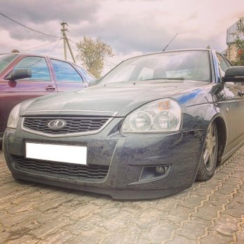 579 р. Универсальная губа (юбка) переднего бампера Cruze Style Subaru Outback BH/BE12 универсал (1998-2004)  с доставкой в г. Кемерово. Увеличить фотографию 7