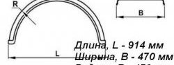 1 239 р. Крыло К-470 (круглое) Master-Plast Hyundai HD-120  дорестайлинг (1997-2004)  с доставкой в г. Кемерово. Увеличить фотографию 2