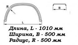 1 559 р. Крыло К-500 Fuso (круглое) Master-Plast Уаз Буханка 452 39094 (Фермер) бортовой грузовик (1997-2025)  с доставкой в г. Кемерово. Увеличить фотографию 2