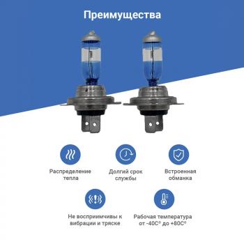 639 р. Лампа галогенная (Н7/12v/55w, +200% Plasma effect, 2 шт.) MITSUMORO Renault Magnum (2001-2005)  с доставкой в г. Кемерово. Увеличить фотографию 3