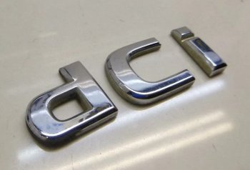 1 079 р. Эмблема крышки багажника dCi Honda Fit 2 GE 2-ой рестайлинг (2012-2014) (Хром)  с доставкой в г. Кемерово. Увеличить фотографию 1