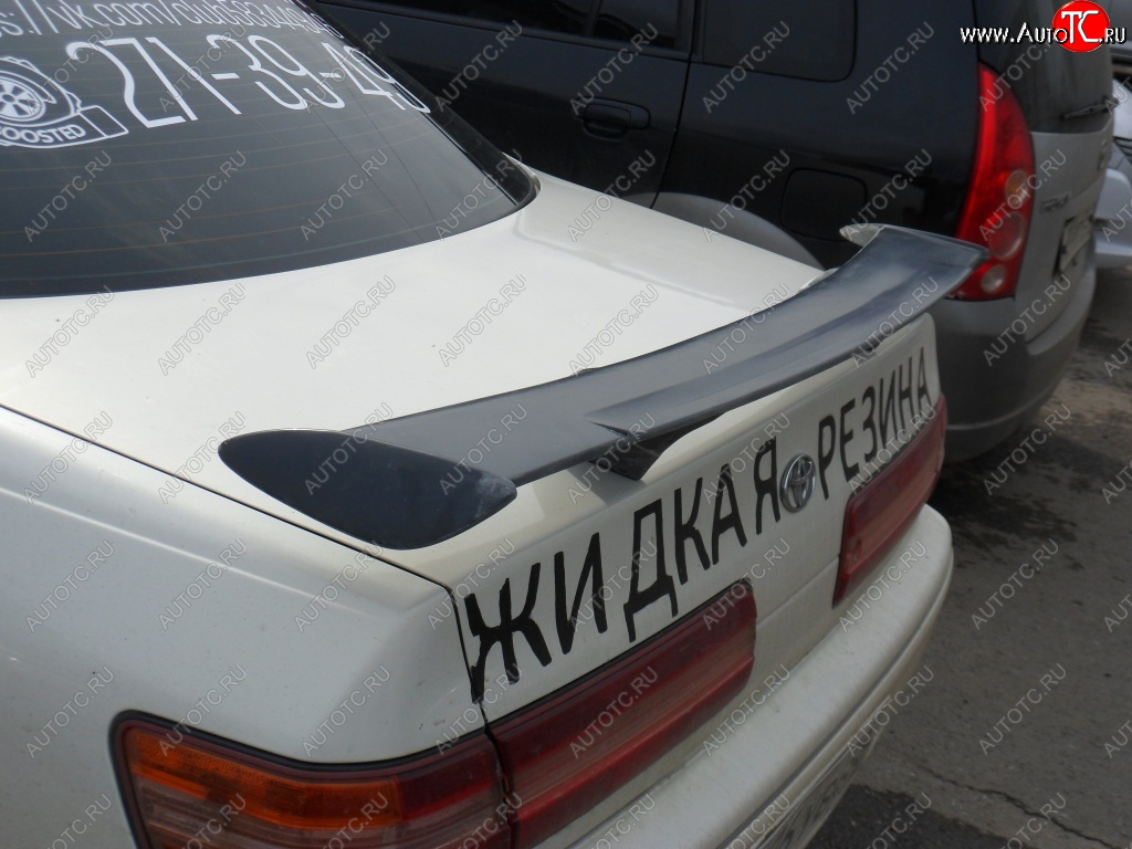 3 759 р. Низкий универсальный спойлер Кураж Honda Civic FD седан дорестайлинг (2005-2008) (Неокрашенный, Стоп-сигнал красный)  с доставкой в г. Кемерово