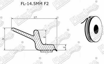 287 р. Универсальный уплотнитель FlexLine (на самоклеящейся основе, лепесток 9 mm, 1 погонный метр) Volkswagen Jetta A6 седан рестайлинг (2015-2018)  с доставкой в г. Кемерово. Увеличить фотографию 2