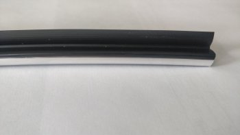 108 р. Универсальный уплотнитель FlexLine (жесткий 8 mm U-LIP, хромированная полоса, 1 погонный метр) Renault Twingo 1 (1993-2007)  с доставкой в г. Кемерово. Увеличить фотографию 3