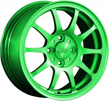 12 799 р. Кованый диск Slik Classik 6x14 (RAL 6038 ярко зеленый)   (Цвет: RAL 6038 ярко зеленый)  с доставкой в г. Кемерово. Увеличить фотографию 1