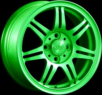 Кованый диск Slik Classik 6x14 (RAL 6038 ярко зеленый)  (Цвет: RAL 6038 ярко зеленый)