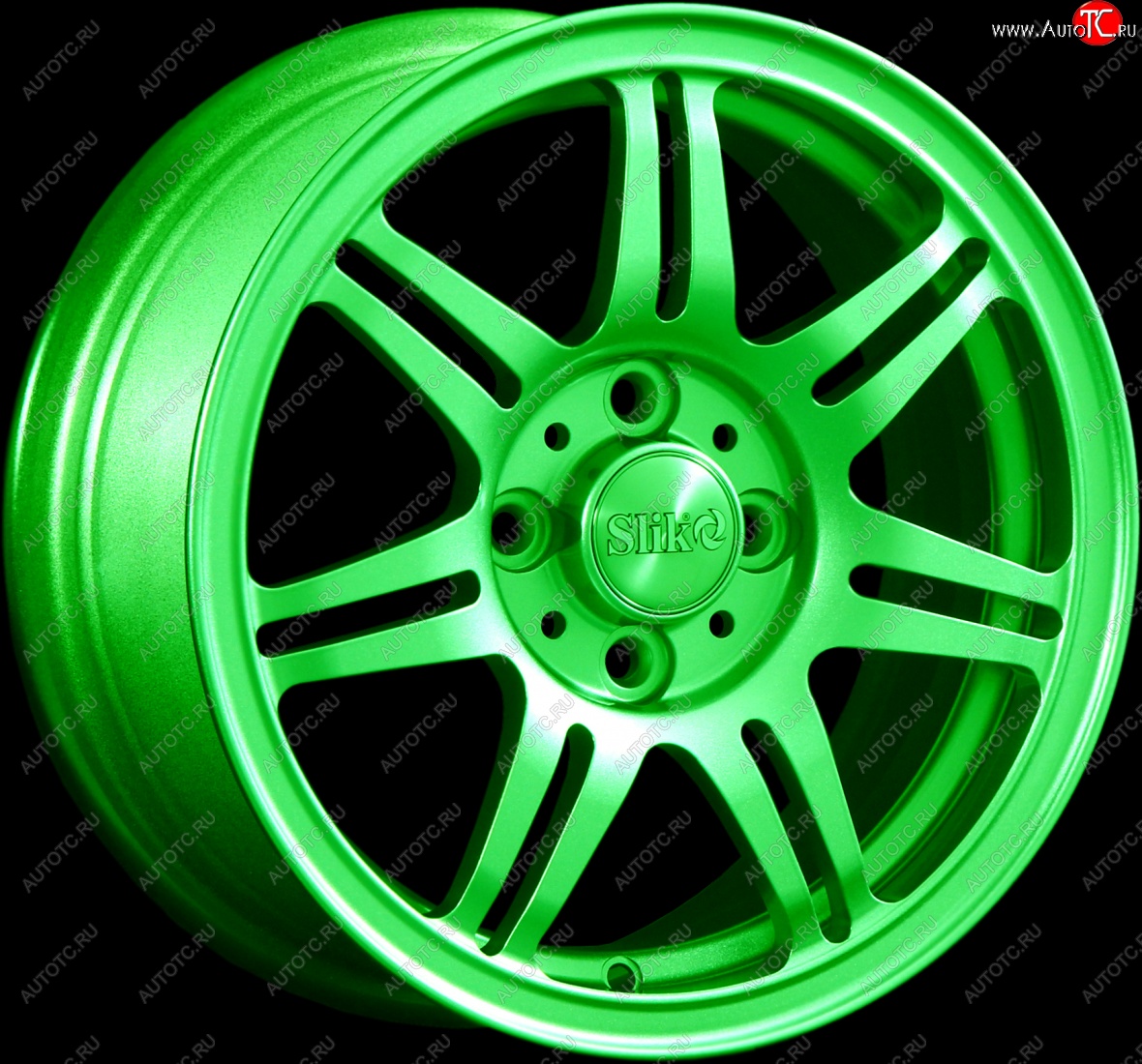 12 799 р. Кованый диск Slik Classik 6x14 (RAL 6038 ярко зеленый)   (Цвет: RAL 6038 ярко зеленый)  с доставкой в г. Кемерово
