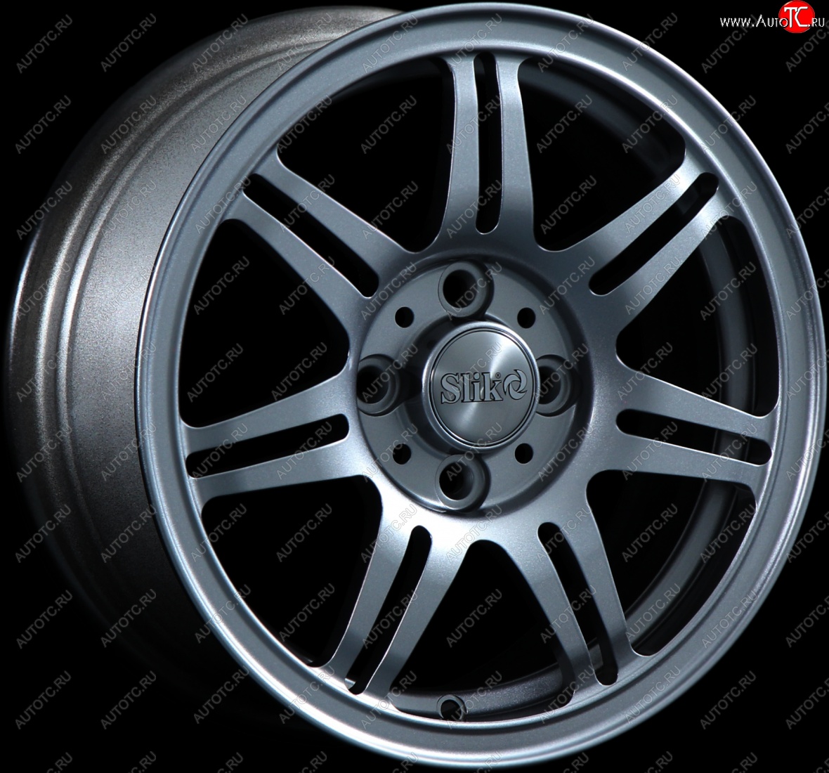 12 799 р. Кованый диск Slik Classik 6x14 (Графит глянцевый)   (Цвет: Графит глянцевый)  с доставкой в г. Кемерово