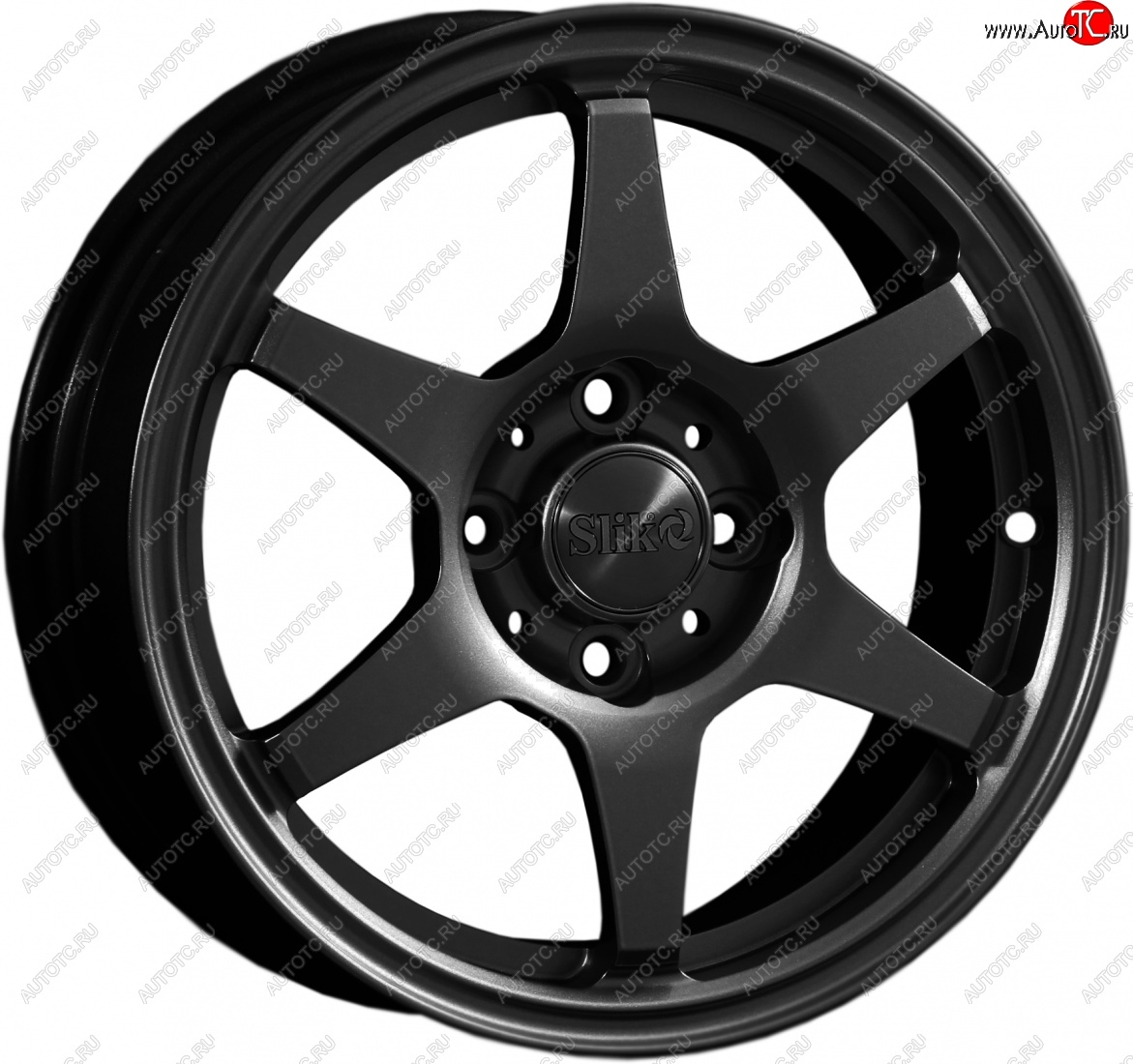 12 799 р. Кованый диск Slik Classik 6x14 (Черный глянцевый)   (Цвет: Черный глянцевый)  с доставкой в г. Кемерово