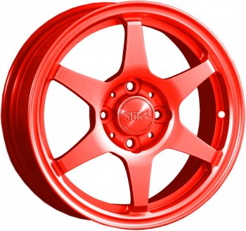12 799 р. Кованый диск Slik Classik 6x14 (RAL 3026 ярко алый)   (Цвет: RAL 3026 ярко алый)  с доставкой в г. Кемерово. Увеличить фотографию 1
