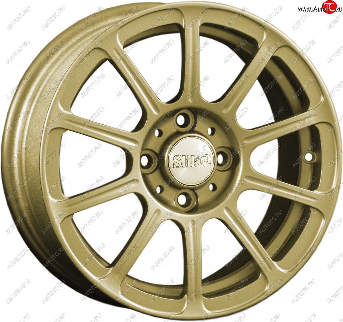 5 999 р. Кованый диск Slik Classik 6x14 (Металлик золотой)   (Цвет: Металлик золотой)  с доставкой в г. Кемерово