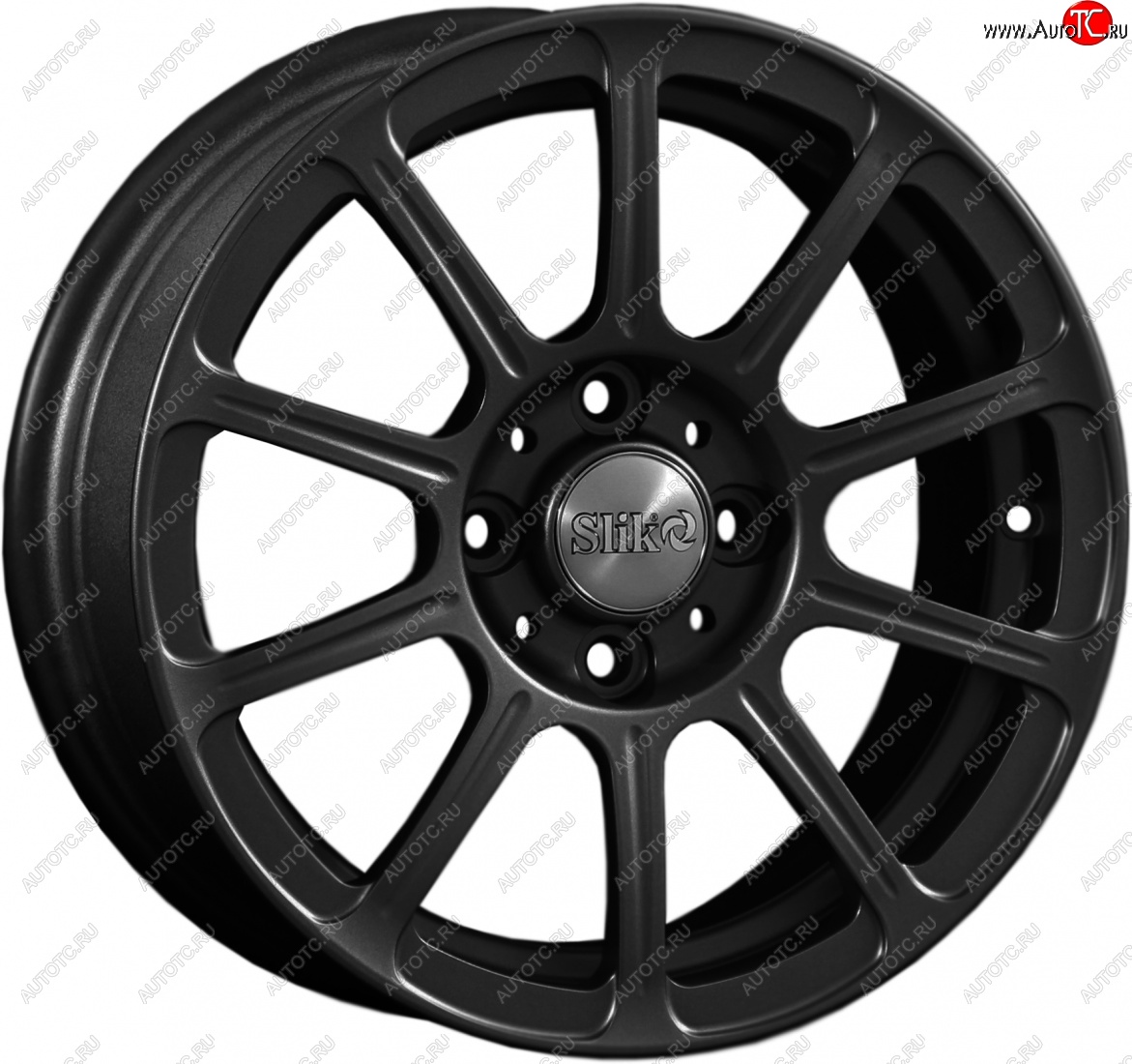 5 999 р. Кованый диск Slik Classik 6x14 (Черный глянцевый)   (Цвет: Черный глянцевый)  с доставкой в г. Кемерово