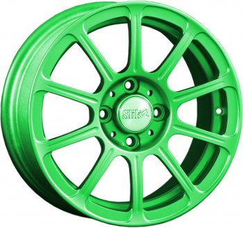 5 999 р. Кованый диск Slik Classik 6x14 (RAL 6038 ярко зеленый)   (Цвет: RAL 6038 ярко зеленый)  с доставкой в г. Кемерово. Увеличить фотографию 1