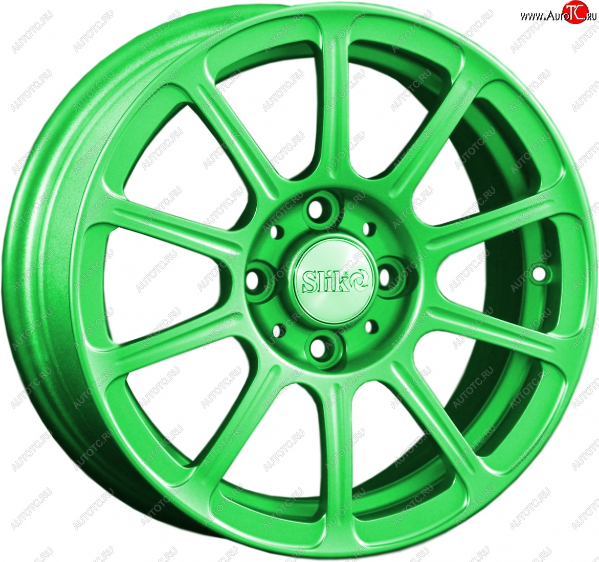 5 999 р. Кованый диск Slik Classik 6x14 (RAL 6038 ярко зеленый)   (Цвет: RAL 6038 ярко зеленый)  с доставкой в г. Кемерово
