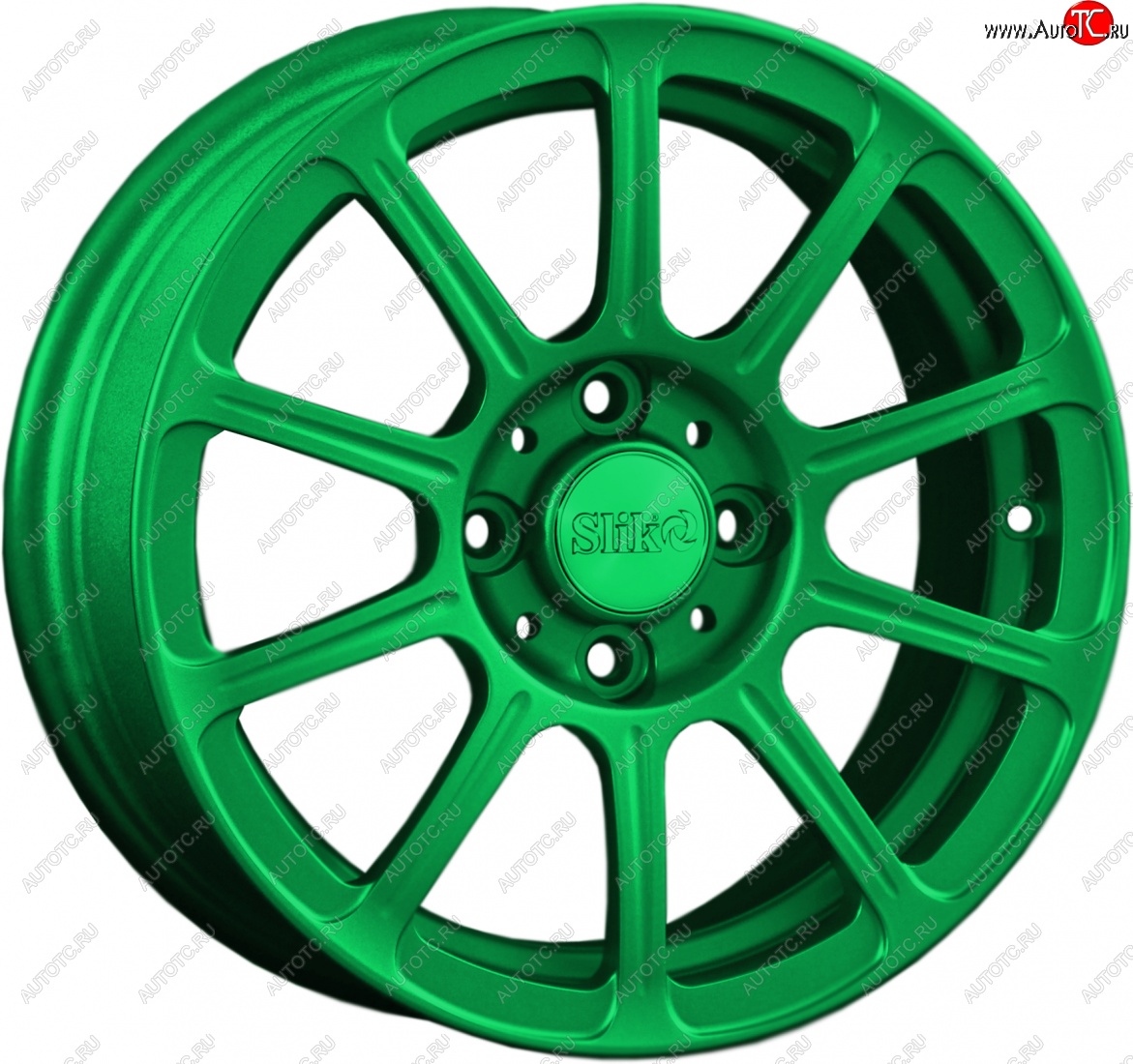 5 999 р. Кованый диск Slik Classik 6x14 (Зеленый)   (Цвет: Зеленый)  с доставкой в г. Кемерово