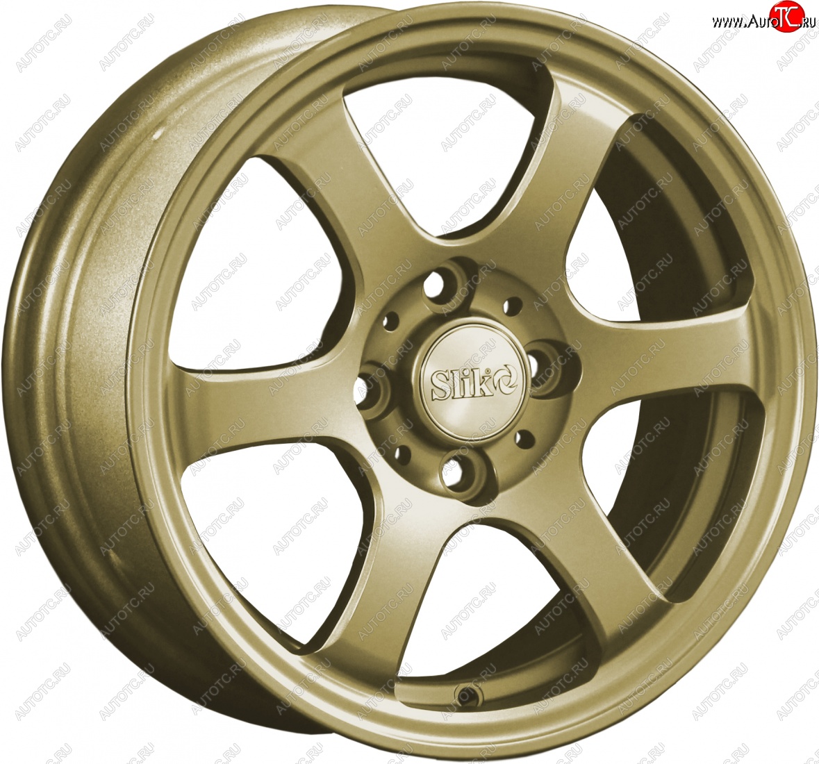 12 799 р. Кованый диск Slik Classik 6x14 (Металлик золотой)   (Цвет: Металлик золотой)  с доставкой в г. Кемерово