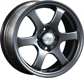 12 799 р. Кованый диск Slik Classik 6x14 (Металлик графит глянцевый)   (Цвет: Металлик графит глянцевый)  с доставкой в г. Кемерово. Увеличить фотографию 1