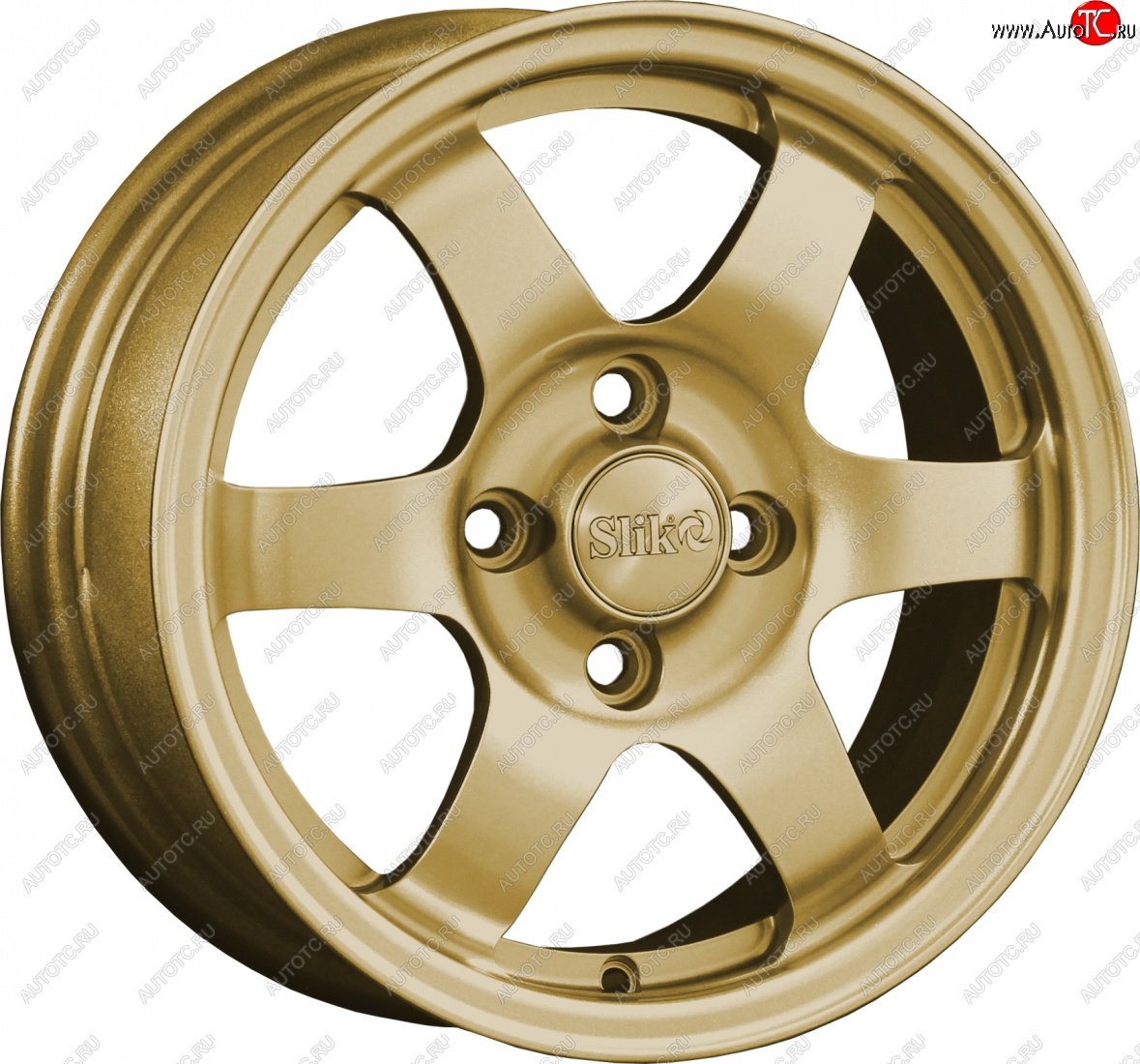 12 799 р. Кованый диск Slik Classik 6x14 (Металлик золотой)   (Цвет: Металлик золотой)  с доставкой в г. Кемерово