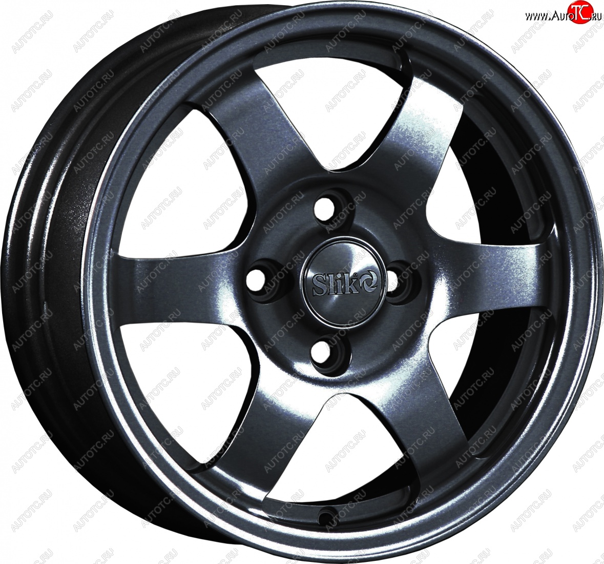 12 799 р. Кованый диск Slik Classik 6x14 (Черный глянцевый)   (Цвет: Черный глянцевый)  с доставкой в г. Кемерово