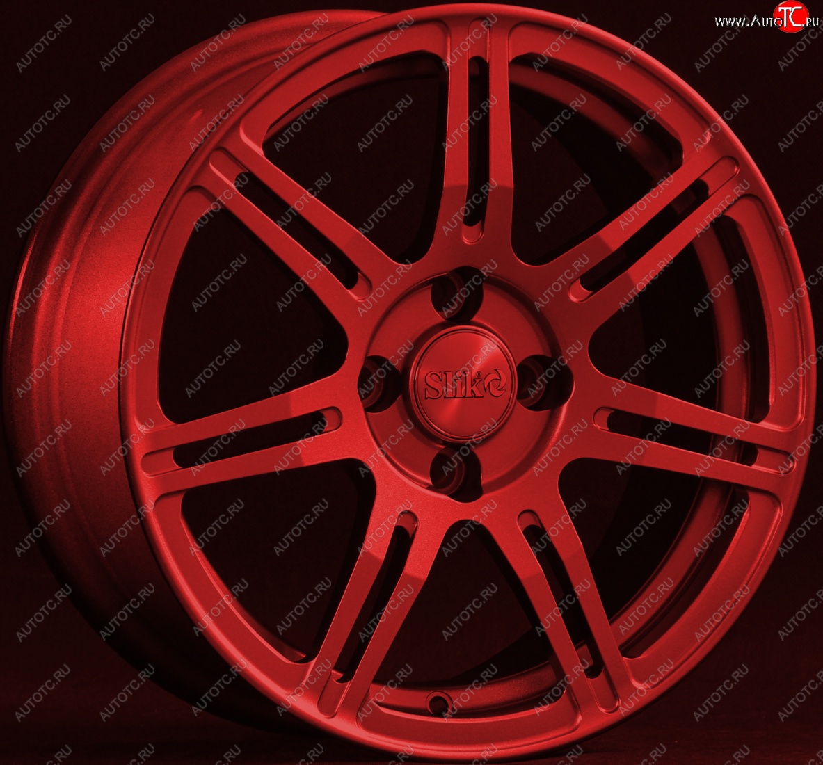 15 249 р. Кованый диск Slik Classik 6.5x15 (Красный)   (Цвет: Красный)  с доставкой в г. Кемерово