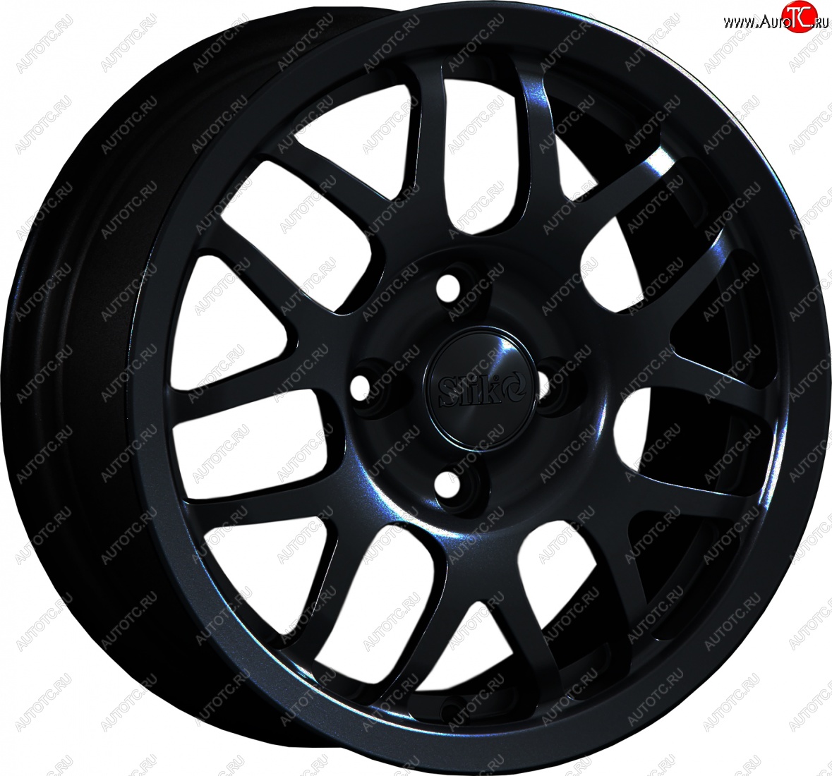 12 799 р. Кованый диск Slik Classik 6x14 (Черный глянцевый)   (Цвет: Черный глянцевый)  с доставкой в г. Кемерово