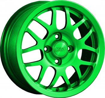 12 799 р. Кованый диск Slik Classik 6x14 (RAL 6038 ярко-зеленый)   (Цвет: RAL 6038 ярко-зеленый)  с доставкой в г. Кемерово. Увеличить фотографию 1