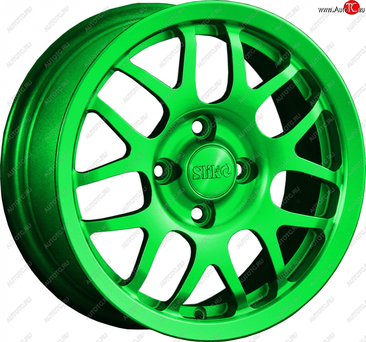 12 799 р. Кованый диск Slik Classik 6x14 (RAL 6038 ярко-зеленый)   (Цвет: RAL 6038 ярко-зеленый)  с доставкой в г. Кемерово