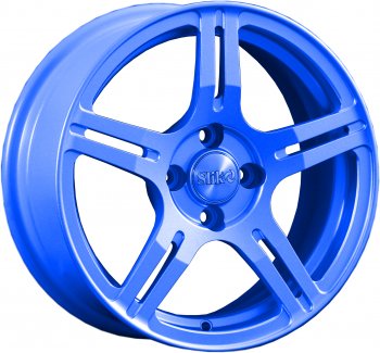 15 249 р. Кованый диск Slik Classik 6.5x15 (Синий)   (Цвет: Синий)  с доставкой в г. Кемерово. Увеличить фотографию 1